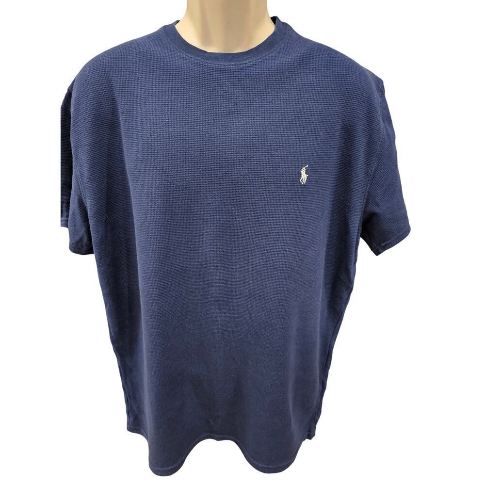 Polo ralph lauren size XL mens short sleeve waffle knit lounge comfort warm navy
